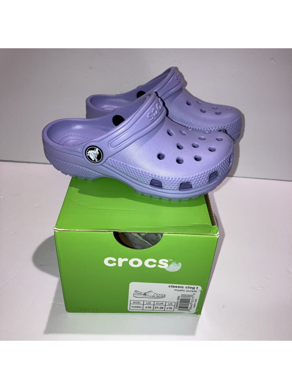 Crocs Classic Clog T Mystic Purple Size C 10 206990-5BN NEW